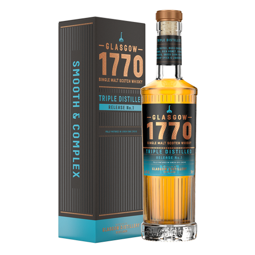 Glasgow 1770 Single Malt Scotch Whisky Triple Distilled 46% 500ml