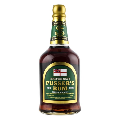 Pussers Rum 151 High Strength 75.5% 700ml